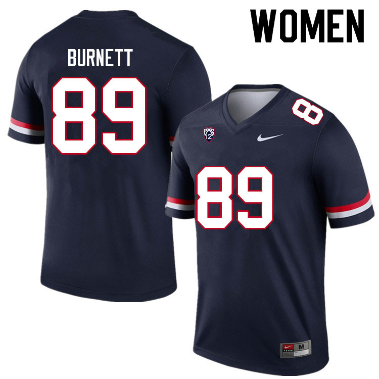 Women #89 Keyan Burnett Arizona Wildcats College Football Jerseys Sale-Navy